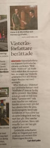 VLT-artikel Västeråsförfattare berättade Hannes Lyckholm